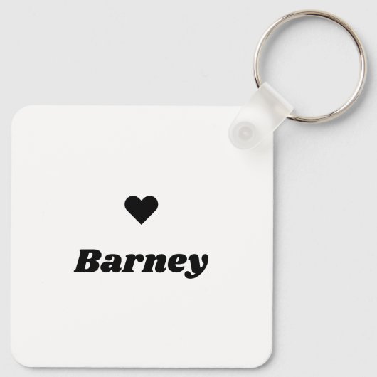 Aangepaste foto-plaatsnaam Cute Custom Photo Pet D Sleutelhanger (Achterkant)