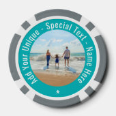 Aangepaste Foto Pokerfiches met Persoonlijke Tekst Poker Chips (Achterkant)