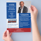 Aangepaste foto politieke campagne flyer (Hand)