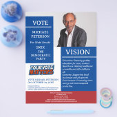 Aangepaste foto politieke campagne flyer (Enkel)