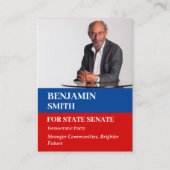 Aangepaste foto politieke campagne politicus visitekaartje (Voorkant)