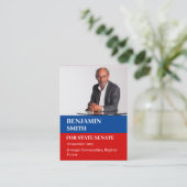 Aangepaste foto politieke campagne politicus visitekaartje (Staand voorkant)