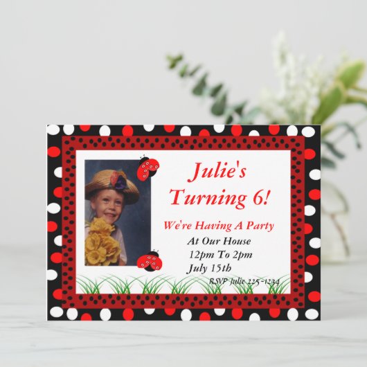 Aangepaste foto Polka Dots Kaart (Staand voorkant)