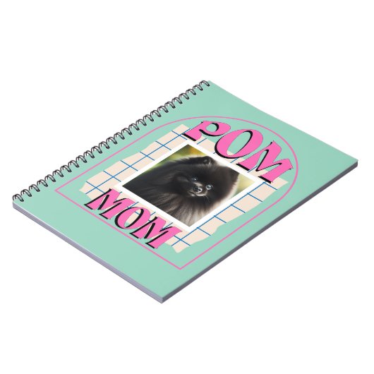 Aangepaste Foto Pom Dog Mom Shirt Pomeranian Owner Notitieboek (Linkerzijde)