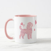 Aangepaste foto Poodle Valentijnsbeker met naam Mok (Links)