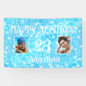 Aangepaste foto Pool Party Strand Bruiloft Zomer P Spandoek (Horizontaal)