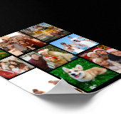 Aangepaste foto poster, Aangepaste 9 foto's   Poster (Hoek)