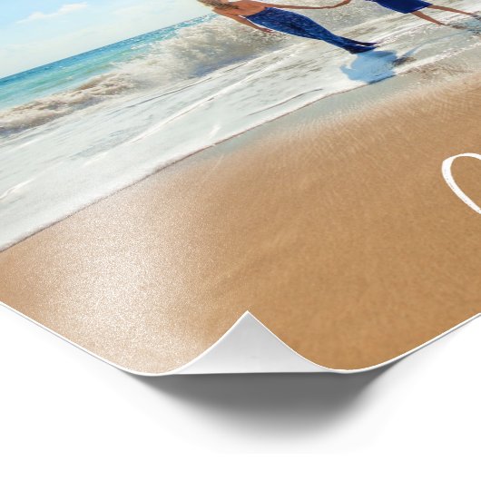 Aangepaste foto Poster met uw foto's en tekst (Hoek)