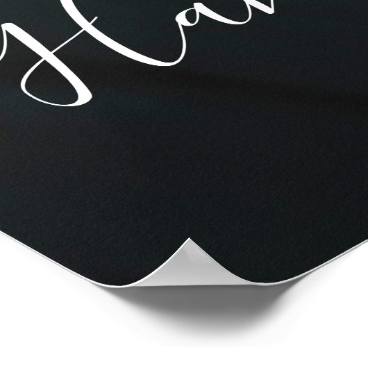 Aangepaste foto Poster met Whimsical Script (Hoek)