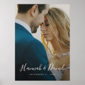 Aangepaste foto Poster met Whimsical Script (Voorkant)