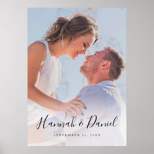 Aangepaste foto Poster met Whimsical Script (Voorkant)