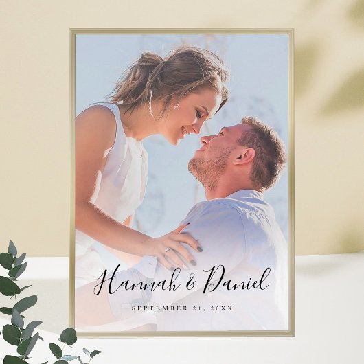 Aangepaste foto Poster met Whimsical Script