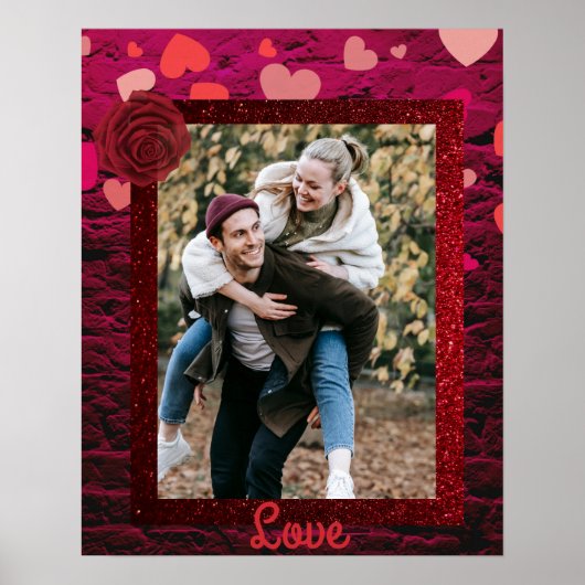 Aangepaste foto poster valentijn liefde cadeau (Voorkant)