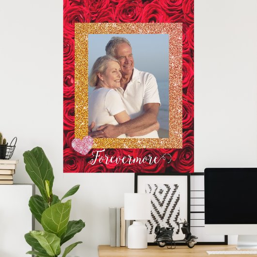 Aangepaste foto poster voor altijd meer paar (Thuiskantoor)