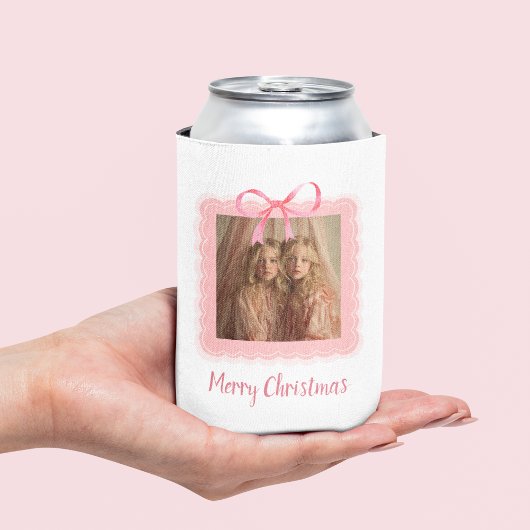 Aangepaste foto Prettig kerstfeest blikje koeler