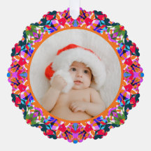 Aangepaste foto Prettig kerstfeest modern Kleurrij