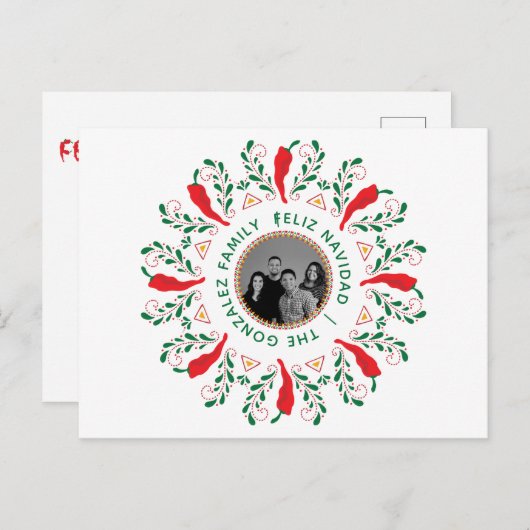 Aangepaste foto Prettig kerstfeest Vakantie ansich Feestdagenkaart (Voorkant / Achterkant)