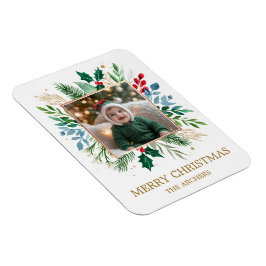 Aangepaste foto Prettig kerstfeest Waterverf Botan Magneet
