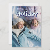 Aangepaste foto prettige feestdagen kerstkaart (Voorkant)