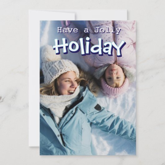 Aangepaste foto prettige feestdagen kerstkaart (Voorkant)