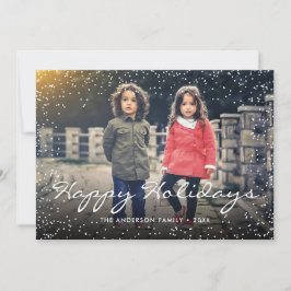 Aangepaste foto Prettige feestdagen kerstsnowflake Feestdagenkaart