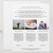 Aangepaste foto-prijslijsten  (Voorkant / Achterkant)