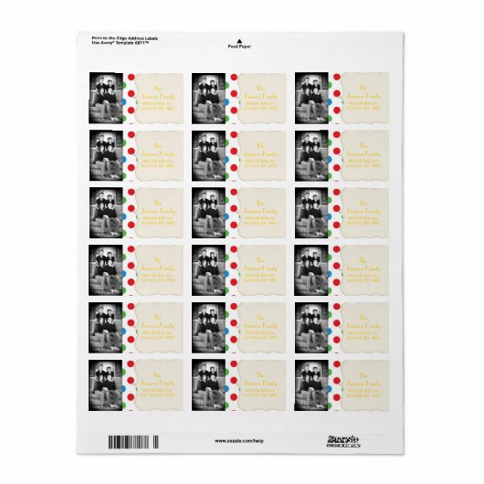 Aangepaste foto Primaire verzendlabel Etiket (Full Sheet)