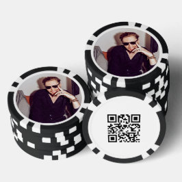 Aangepaste foto promotionele QR-code dubbelzijdig Poker Chips