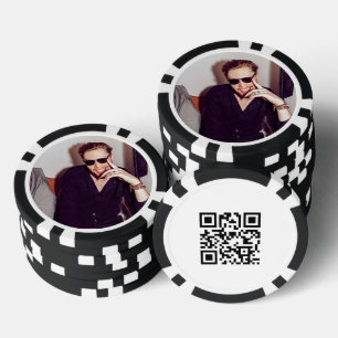 Aangepaste foto promotionele QR-code dubbelzijdig Poker Chips