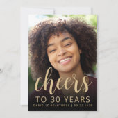 Aangepaste foto Proost 30e verjaardag Party Kaart (Voorkant)