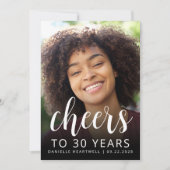 Aangepaste foto Proost 30e verjaardag Party Kaart (Voorkant)