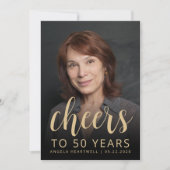 Aangepaste foto Proost 50ste verjaardagsfeest Kaart (Voorkant)