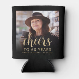 Aangepaste foto Proost 60e verjaardag Party Blikjeskoeler
