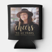 Aangepaste foto Proost 60e verjaardag Party Blikjeskoeler (Achterkant)