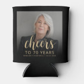 Aangepaste foto Proost 70e verjaardag Party Blikjeskoeler (Voorkant)
