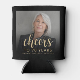 Aangepaste foto Proost 70e verjaardag Party Blikjeskoeler