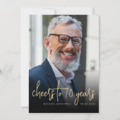 Aangepaste foto Proost 70e verjaardag Party Kaart (Voorkant)