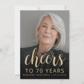 Aangepaste foto Proost 70e verjaardag Party Kaart (Voorkant)