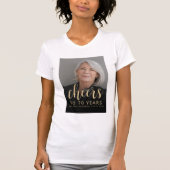 Aangepaste foto Proost 70e verjaardag Party T-shirt (Voorkant)