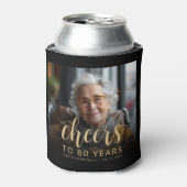 Aangepaste foto Proost 80ste verjaardagsfeest Blikjeskoeler (Blikje Voorkant)