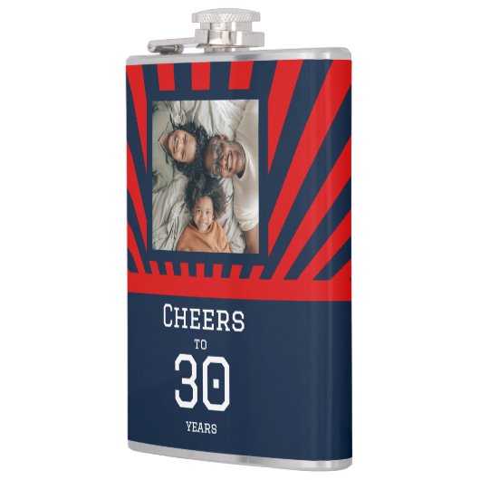 Aangepaste foto Proost op elke leeftijd - verjaard Heupfles (Links)