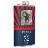 Aangepaste foto Proost op elke leeftijd - verjaard Heupfles (Rechts)