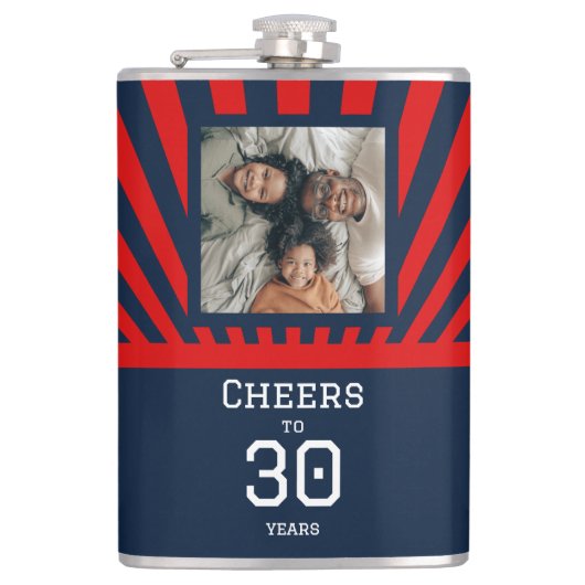 Aangepaste foto Proost op elke leeftijd - verjaard Heupfles (Voorkant)