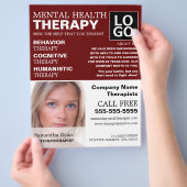Aangepaste foto, psychotherapeut, therapie flyer (Hand)