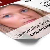 Aangepaste foto, psychotherapeut, therapie poster (Hoek)