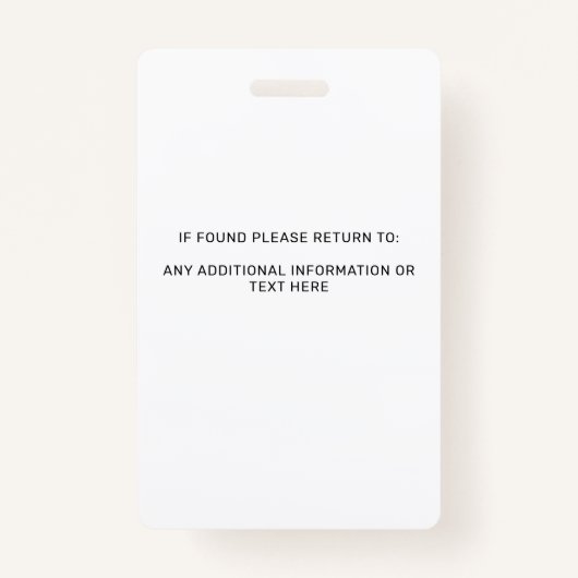 Aangepaste foto PTSD Service Dog ID Badge (Achterkant)