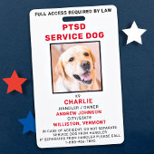 Aangepaste foto PTSD Service Dog ID Badge