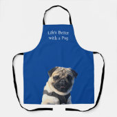Aangepaste foto Pug Hond Pet Mam Gift Schort (Voorkant)