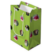 Aangepaste foto-puntafdrukken medium cadeauzakje (Voorkant Gekanteld)