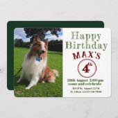 Aangepaste foto Puppy Dog Birthday Kaart (Voorkant / Achterkant)